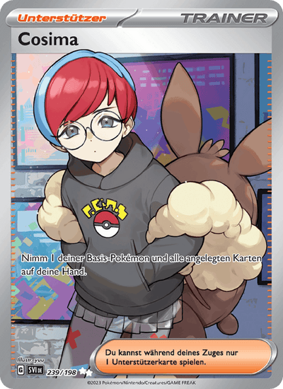 Cosima 239/198 Karmesin & Purpur Pokémon Karte