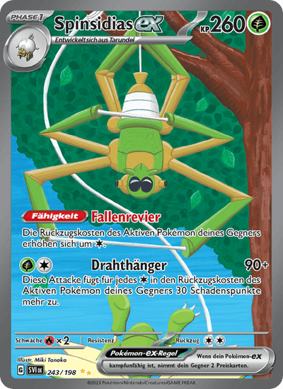Spinsidias-ex 243/198 Karmesin & Purpur Pokémon Karte