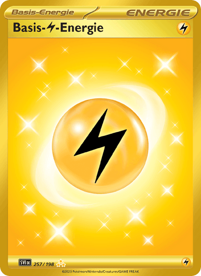 Basis-Lightning-Energie 257/198 Karmesin & Purpur Pokémon Karte