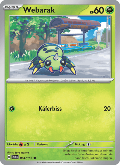 Webarak 004/167 Maskerade im Zwielicht Pokémon Karte