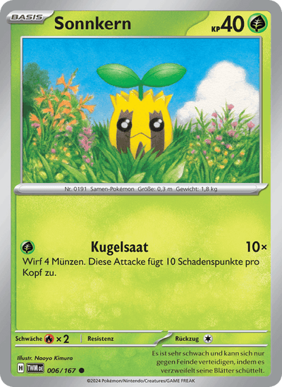 Sonnkern 006/167 Maskerade im Zwielicht Pokémon Karte