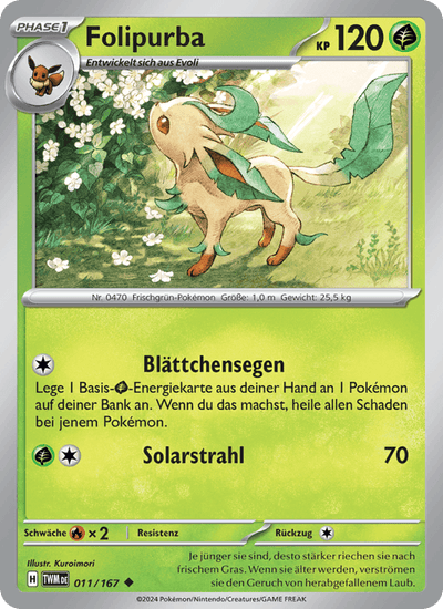 Folipurba 011/167 Maskerade im Zwielicht Pokémon Karte