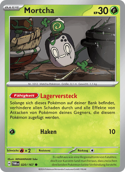 Mortcha 020/167 Maskerade im Zwielicht Pokémon Karte