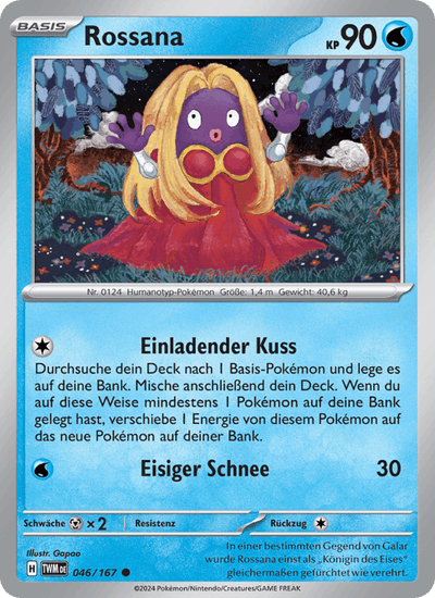 Rossana 046/167 Maskerade im Zwielicht Pokémon Karte