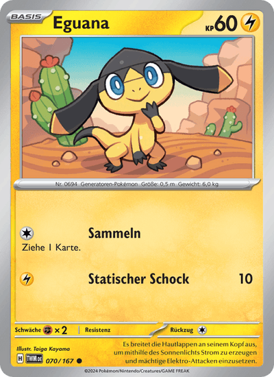 Eguana 070/167 Maskerade im Zwielicht Pokémon Karte