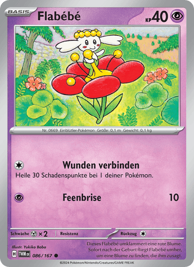 Flabébé 086/167 Maskerade im Zwielicht Pokémon Karte