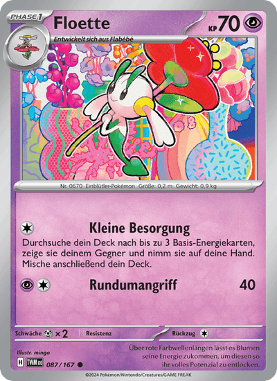 Floette 087/167 Maskerade im Zwielicht Pokémon Karte