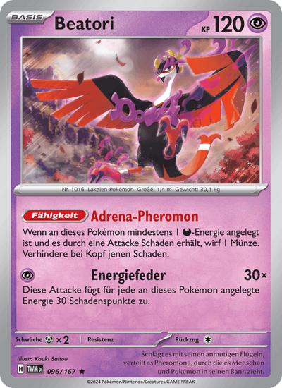 Beatori 096/167 Maskerade im Zwielicht Pokémon Karte