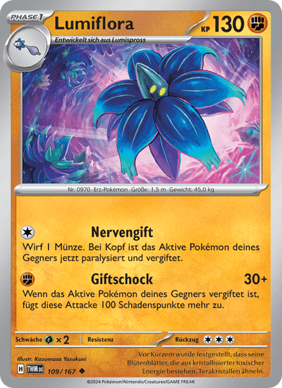 Lumiflora 109/167 Maskerade im Zwielicht Pokémon Karte