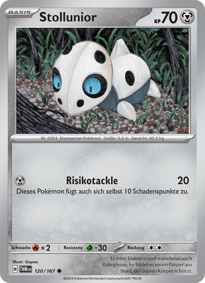 Stollunior 120/167 Maskerade im Zwielicht Pokémon Karte