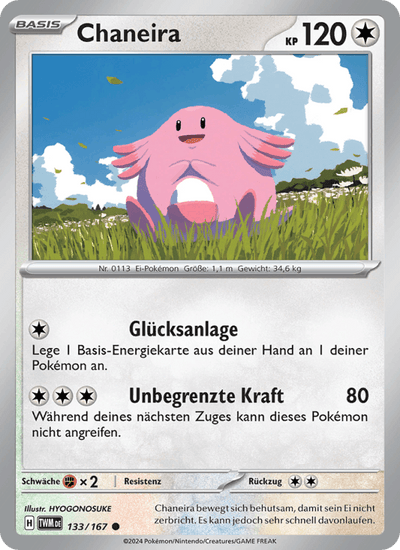 Chaneira 133/167 Maskerade im Zwielicht Pokémon Karte