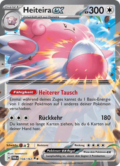 Heiteira-ex 134/167 Maskerade im Zwielicht Pokémon Karte