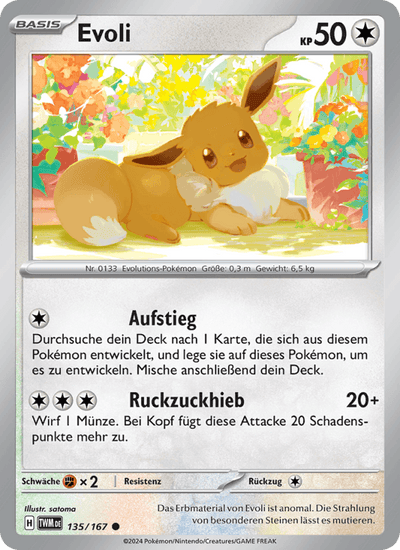Evoli 135/167 Maskerade im Zwielicht Pokémon Karte