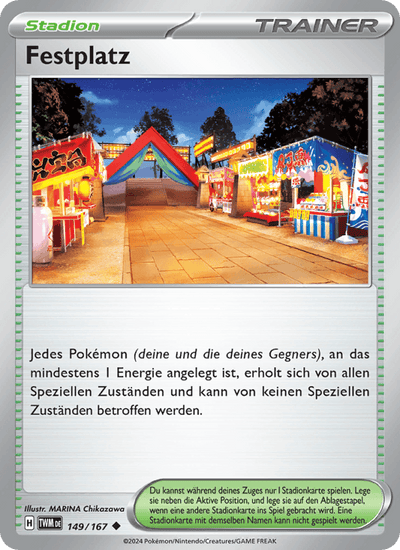 Festplatz 149/167 Maskerade im Zwielicht Pokémon Karte