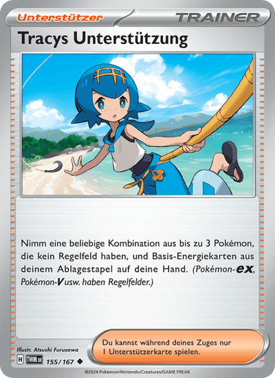 Tracys Unterstützung 155/167 Maskerade im Zwielicht Pokémon Karte