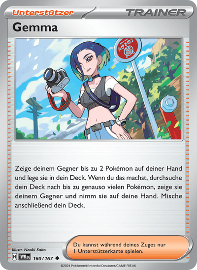 Gemma 160/167 Maskerade im Zwielicht Pokémon Karte