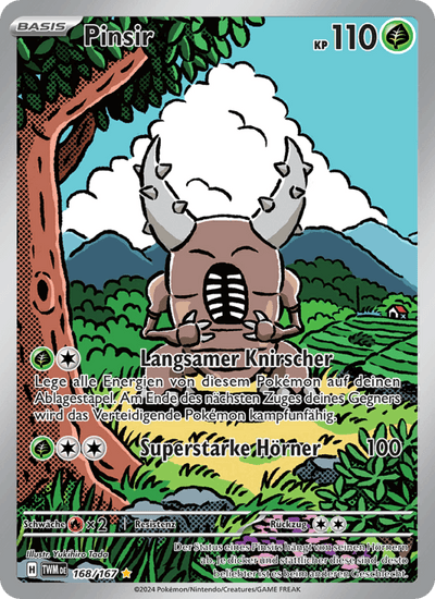 Pinsir 168/167 Maskerade im Zwielicht Pokémon Karte