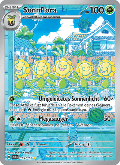 Sonnflora 169/167 Maskerade im Zwielicht Pokémon Karte