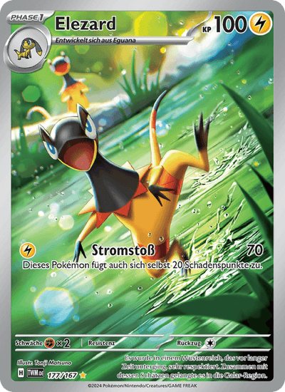 Elezard 177/167 Maskerade im Zwielicht Pokémon Karte