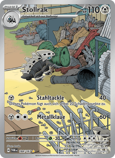 Stollrak 184/167 Maskerade im Zwielicht Pokémon Karte