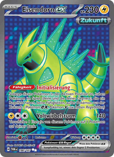 Eisendorn-ex 196/167 Maskerade im Zwielicht Pokémon Karte