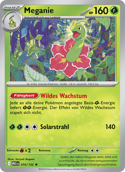 Meganie 010/132 Mega-Entwicklung Pokémon Karte