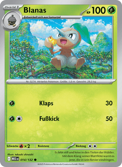 Blanas 014/132 Mega-Entwicklung Pokémon Karte
