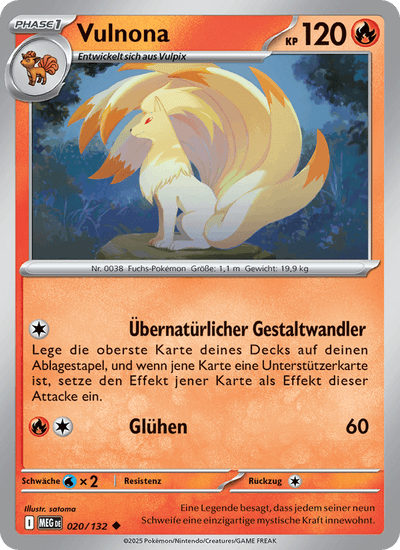 Vulnona 020/132 Mega-Entwicklung Pokémon Karte