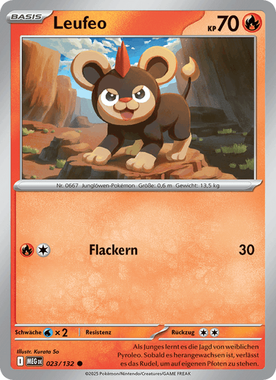 Leufeo 023/132 Mega-Entwicklung Pokémon Karte