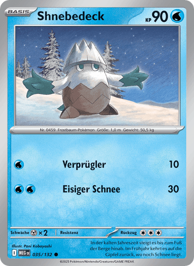 Shnebedeck 035/132 Mega-Entwicklung Pokémon Karte