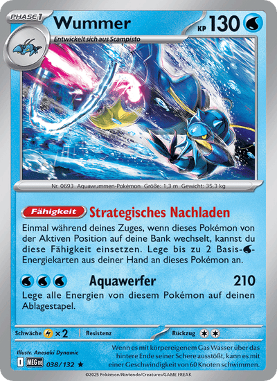 Wummer 038/132 Mega-Entwicklung Pokémon Karte