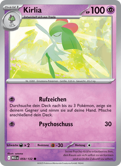 Kirlia 059/132 Mega-Entwicklung Pokémon Karte
