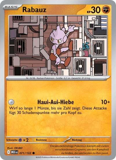 Rabauz 071/132 Mega-Entwicklung Pokémon Karte