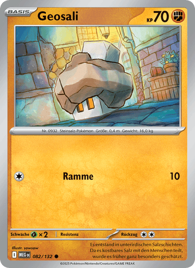 Geosali 082/132 Mega-Entwicklung Pokémon Karte