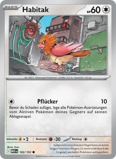 Habitak 102/132 Mega-Entwicklung Pokémon Karte