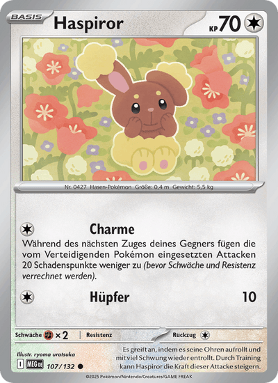 Haspiror 107/132 Mega-Entwicklung Pokémon Karte
