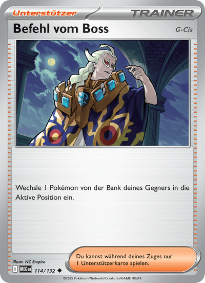 Befehl vom Boss 114/132 Mega-Entwicklung Pokémon Karte