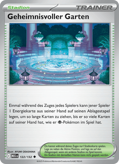 Geheimnisvoller Garten 122/132 Mega-Entwicklung Pokémon Karte