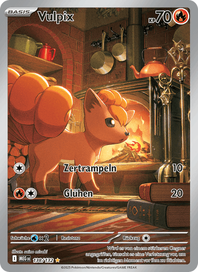 Vulpix 138/132 Mega-Entwicklung Pokémon Karte
