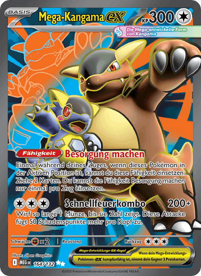 Mega-Kangama-ex 164/132 Mega-Entwicklung Pokémon Karte