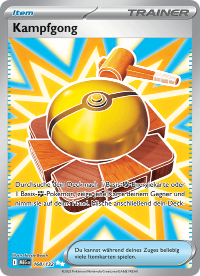 Kampfgong 168/132 Mega-Entwicklung Pokémon Karte