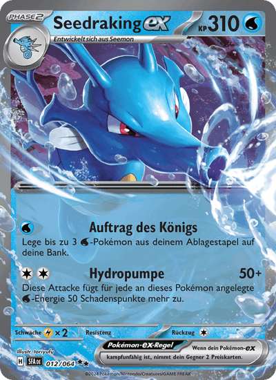 Seedraking-ex 012/064 Nebel der Sagen Pokémon Karte