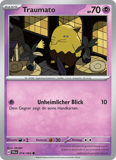 Traumato 016/064 Nebel der Sagen Pokémon Karte