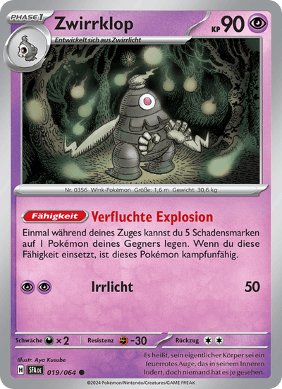 Zwirrklop 019/064 Nebel der Sagen Pokémon Karte