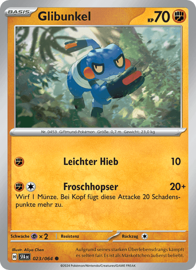 Glibunkel 023/064 Nebel der Sagen Pokémon Karte
