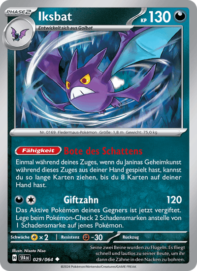 Iksbat 029/064 Nebel der Sagen Pokémon Karte