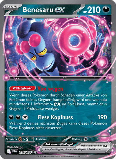Benesaru-ex 037/064 Nebel der Sagen Pokémon Karte