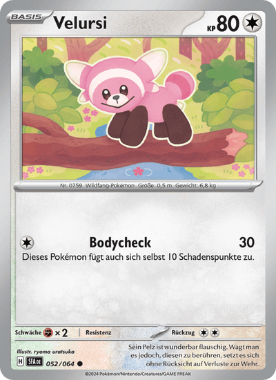 Velursi 052/064 Nebel der Sagen Pokémon Karte