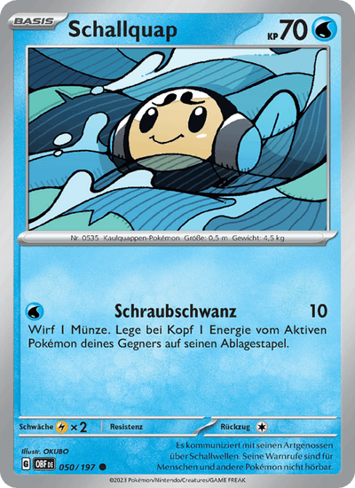 Schallquap 050/197 Obsidianflammen Pokémon Karte