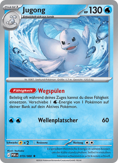 Jugong 019/088 Optimale Ordnung Pokémon Karte